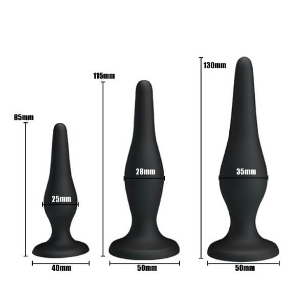 Phích Cắm Hậu Môn 3 Size Tăng Khoái Cảm Cực Phê
