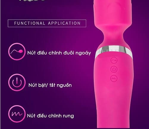 Chày Rung Đầu, Đuôi Ngoáy là dạng chày rung âm đạo kết hợp với dương vật giả đa năng Chày Rung Đầu, Đuôi Ngoáy là dạng chày rung âm đạo kết hợp với dương vật giả đa năng