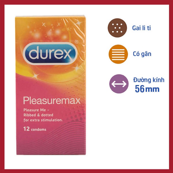 Durex Pleasuremax Mới - Kích Thích Mới Cảm Giác Phê