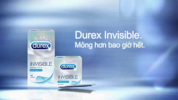 Bao cao su Durex Invisible Extra Thin New cực siêu mỏng