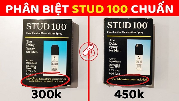 Phân Biệt Stud 100 Thật Giả Chính Hãng - chai xịt stud 100