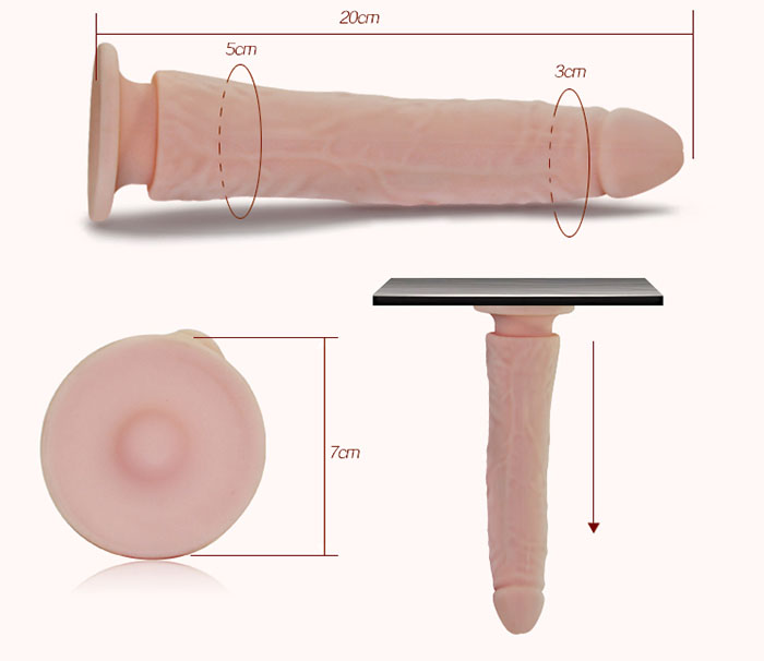 Duong vat gia silicon real feel là dương vật giả dán tường được làm từ silicone cao cấp mềm mại mịn màng, an toàn cho người sử dụng
