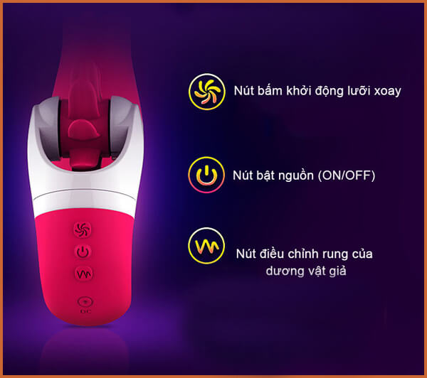 Ấn tượng của máy rung không chỉ dừng ở đó mà ngay giao điểm giữa máy rung và lưỡi liếm nó có thể uốn dẻo