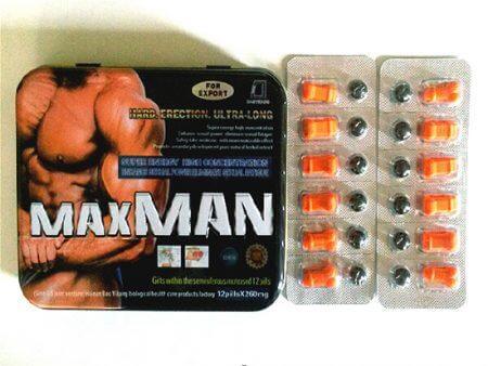 Thuốc Maxman 24 viên hình dương vật hỗ trợ tăng cường sinh lý