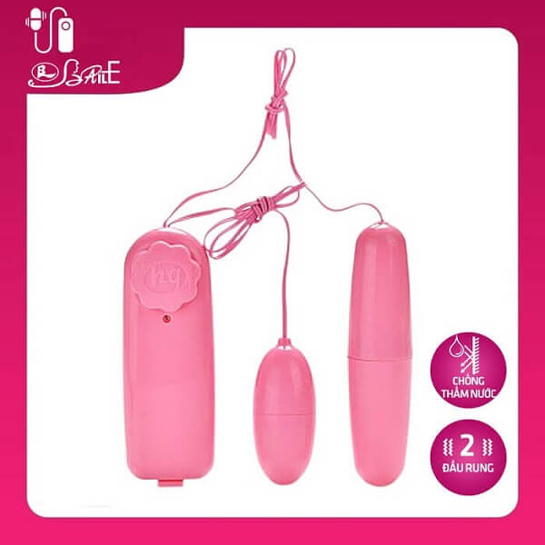 Sextoy trứng rung tình yêu 2 đầu hỏa tiễn giá rẻ cấu tạo từ nhựa an toàn cho người dùng