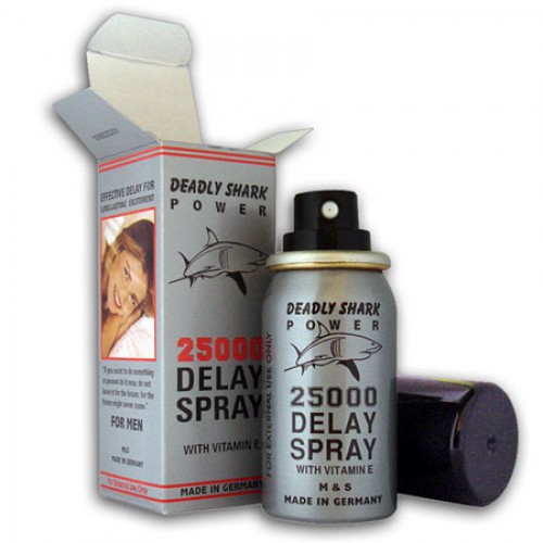 Cá mập bạc Deadly Shark 25000 là chai xịt chống xuất tinh sớm nổi tiếng từ Đức, tăng mức độ kéo dài thời gian quan hệ Cá mập bạc Deadly Shark 25000 là chai xịt chống xuất tinh sớm nổi tiếng từ Đức, tăng mức độ kéo dài thời gian quan hệ